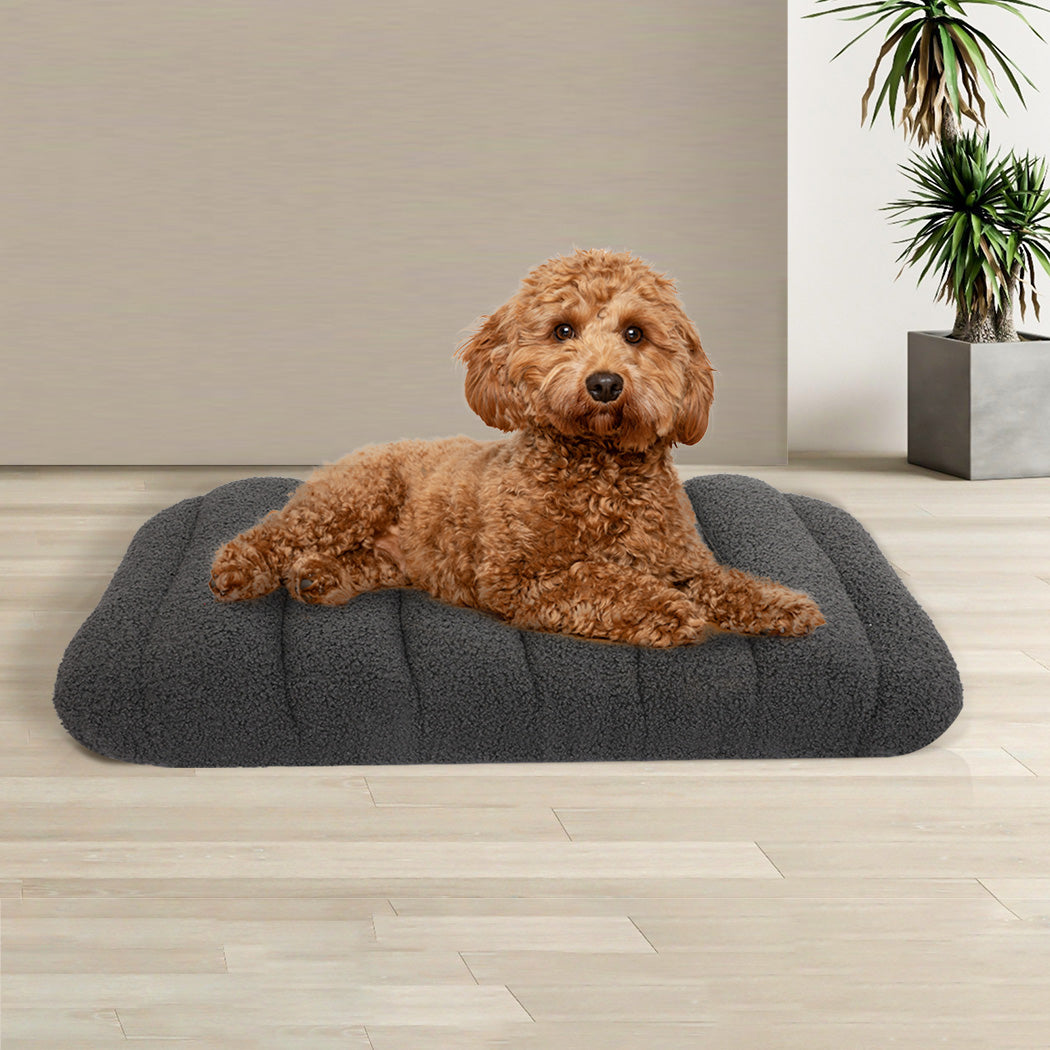Pawz S Size Orthopedic Dog Bed with Sherpa Plush Removable Cover in Grey-1954802482437820422