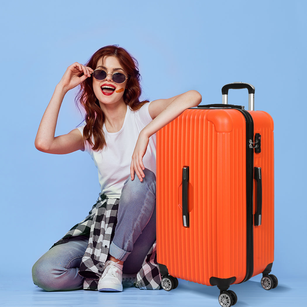 Slimbridge 28"Trunk Luggage Travel Suitcase Orange 28 inch-1910112842942648326