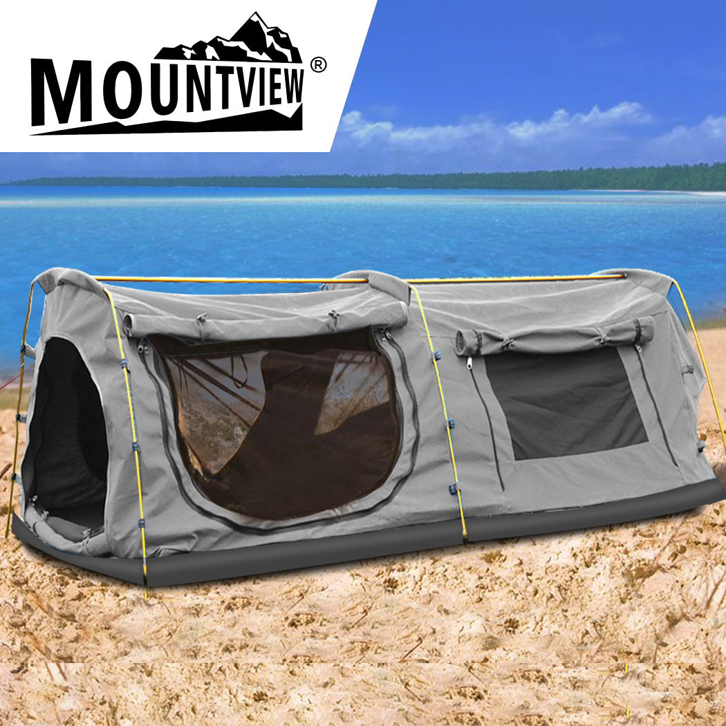 Mountview King Single Swag Camping Swags Grey-1954802648423206918
