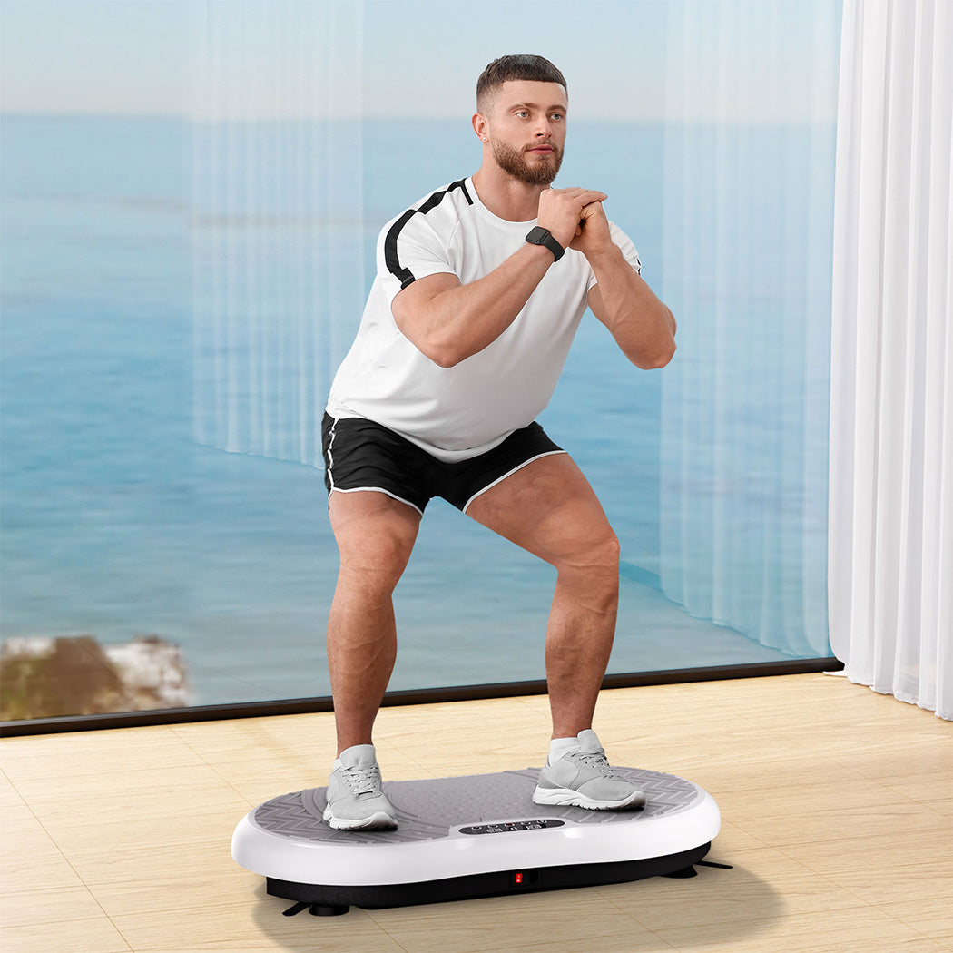 Centra Vibration Plate Train Exercise Machine White-1973193544793460742