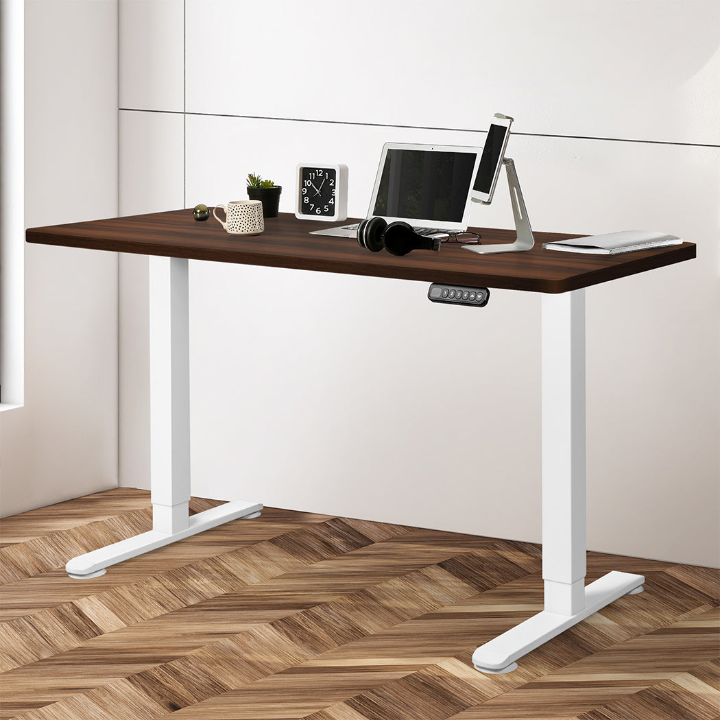 Levede Motorised Standing Desk Adjustable 120cm Walnut 800x 1.5MM-1910112991400038402