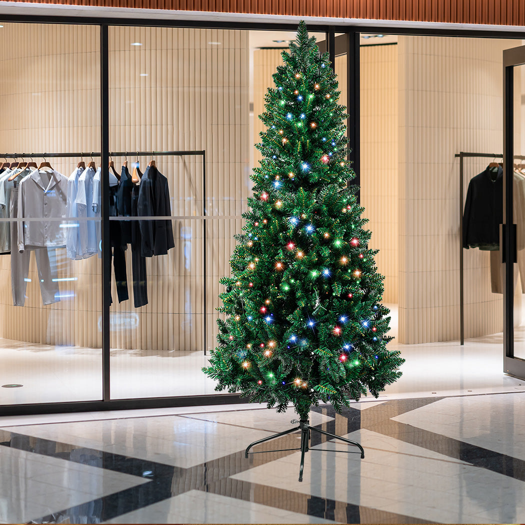 SANTACO Prelit Slim Pencil Christmas Tree 2.4M-1954802397494775814