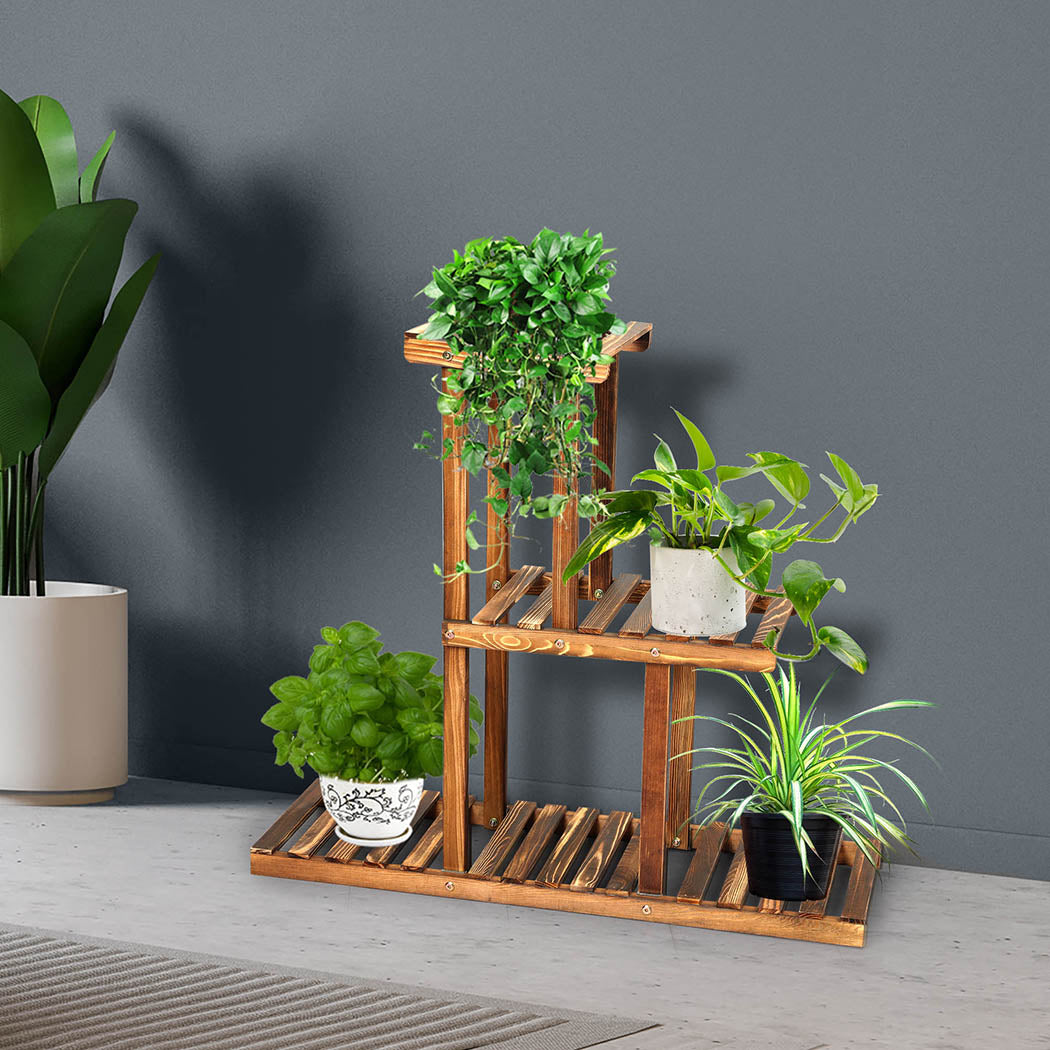 Levede 3-Tier Plant Stand Wood Wooden-1954802671563182086