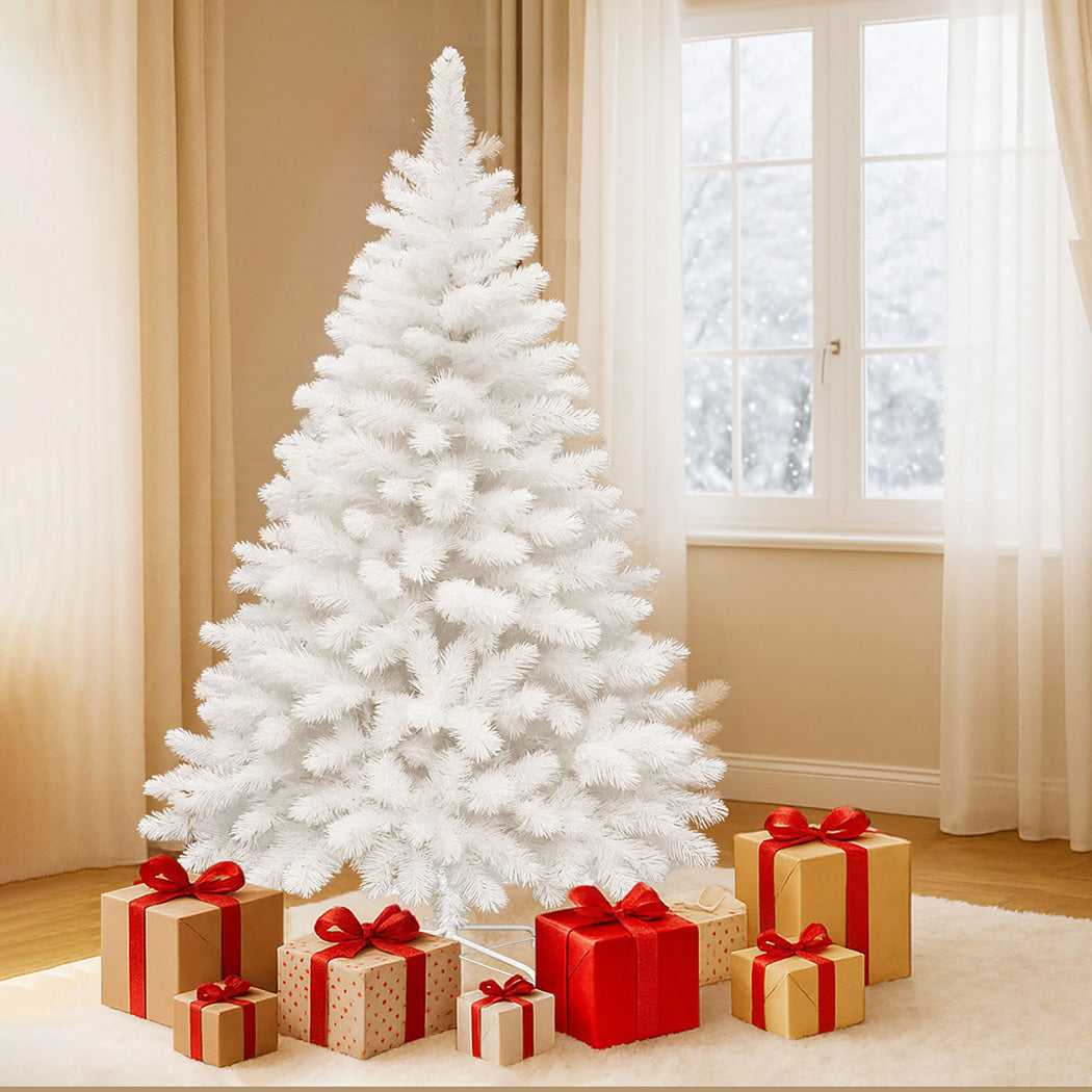 Santaco 1.5M 380 Tips White Christmas Tree-1973193578767323142