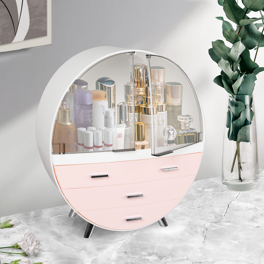 Makeup Case Holder Cosmetic Organiser Pink Large-1910113312008441862