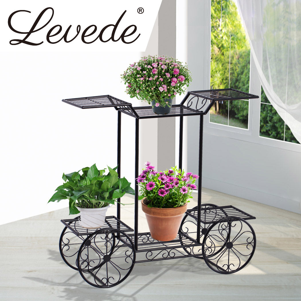 2x Levede Plant Stand Outdoor Indoor Gold-1919892858303811590