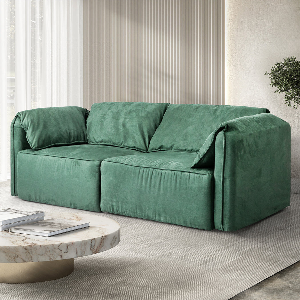 Levede Sofa Floor Couch 3-Seater Leathaire-1954802386933518342
