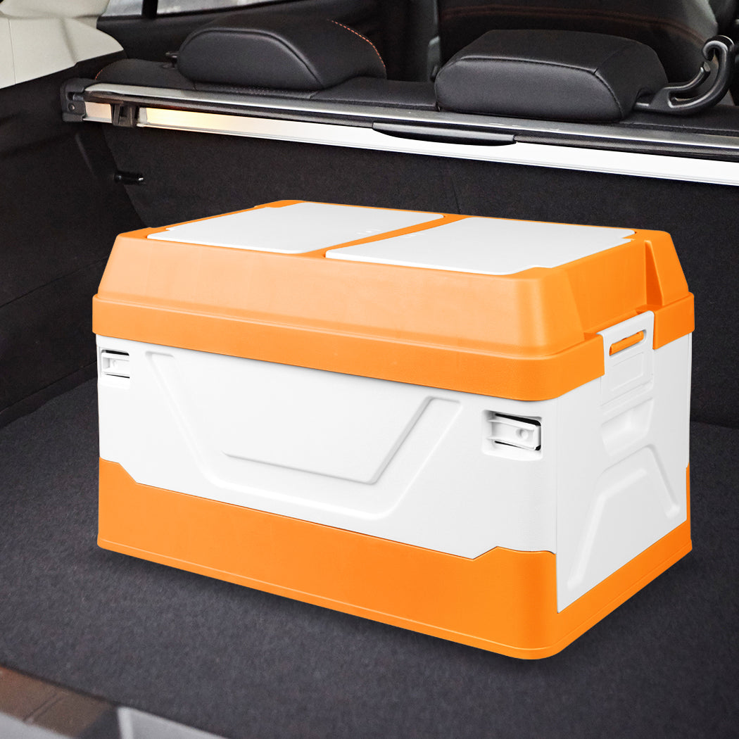 Car Boot Organiser 2 Layer Foldable Orange-1954802962035511302