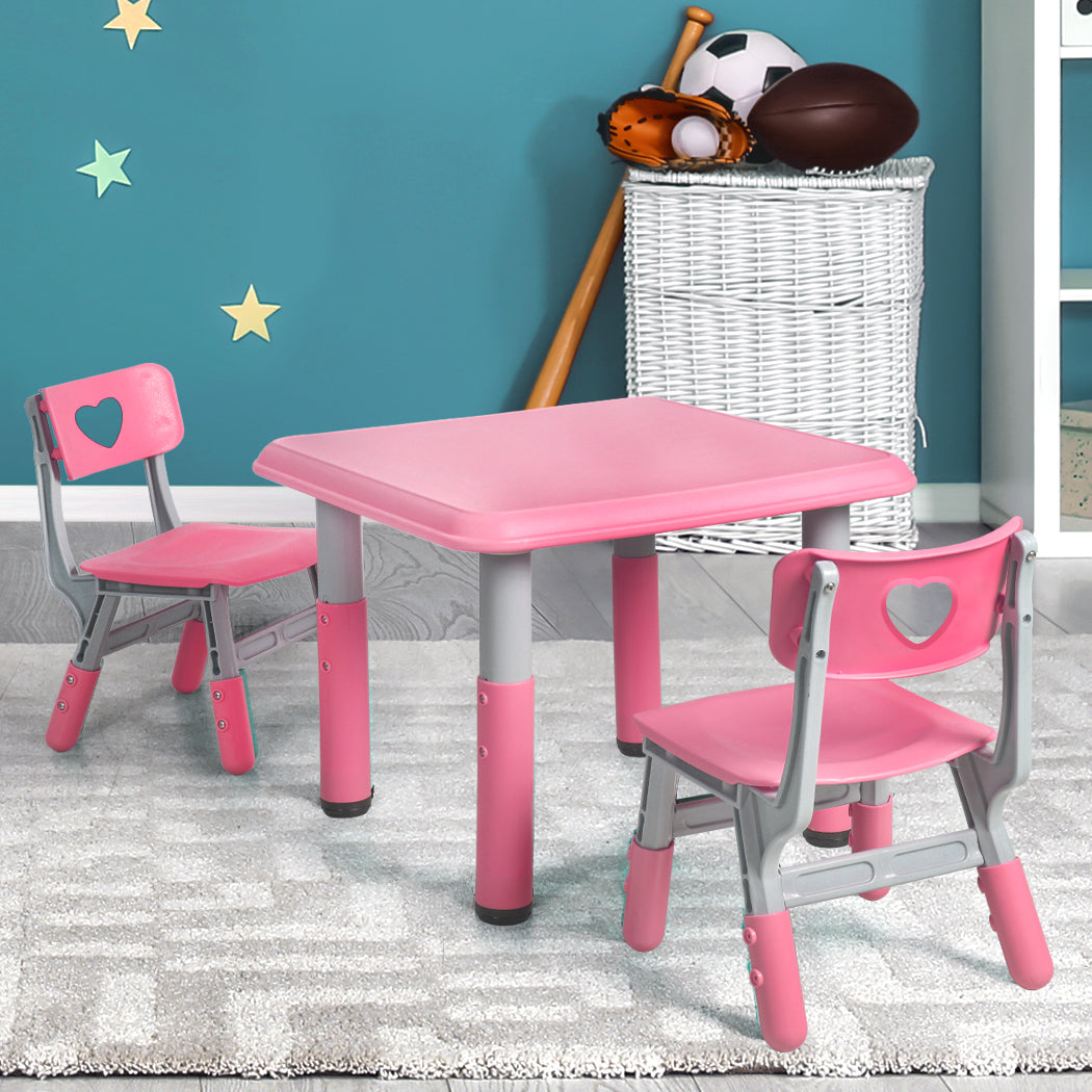 BoPeep Kids Table and Chairs Children Pink-1919892903220613126