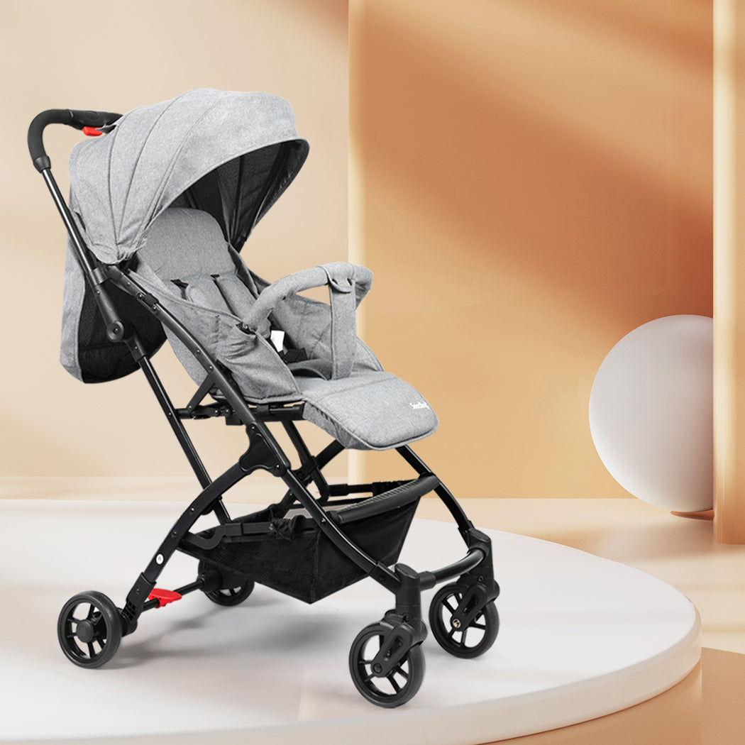 BoPeep Baby Stroller Travel Pram Push Grey-1919892903786844166