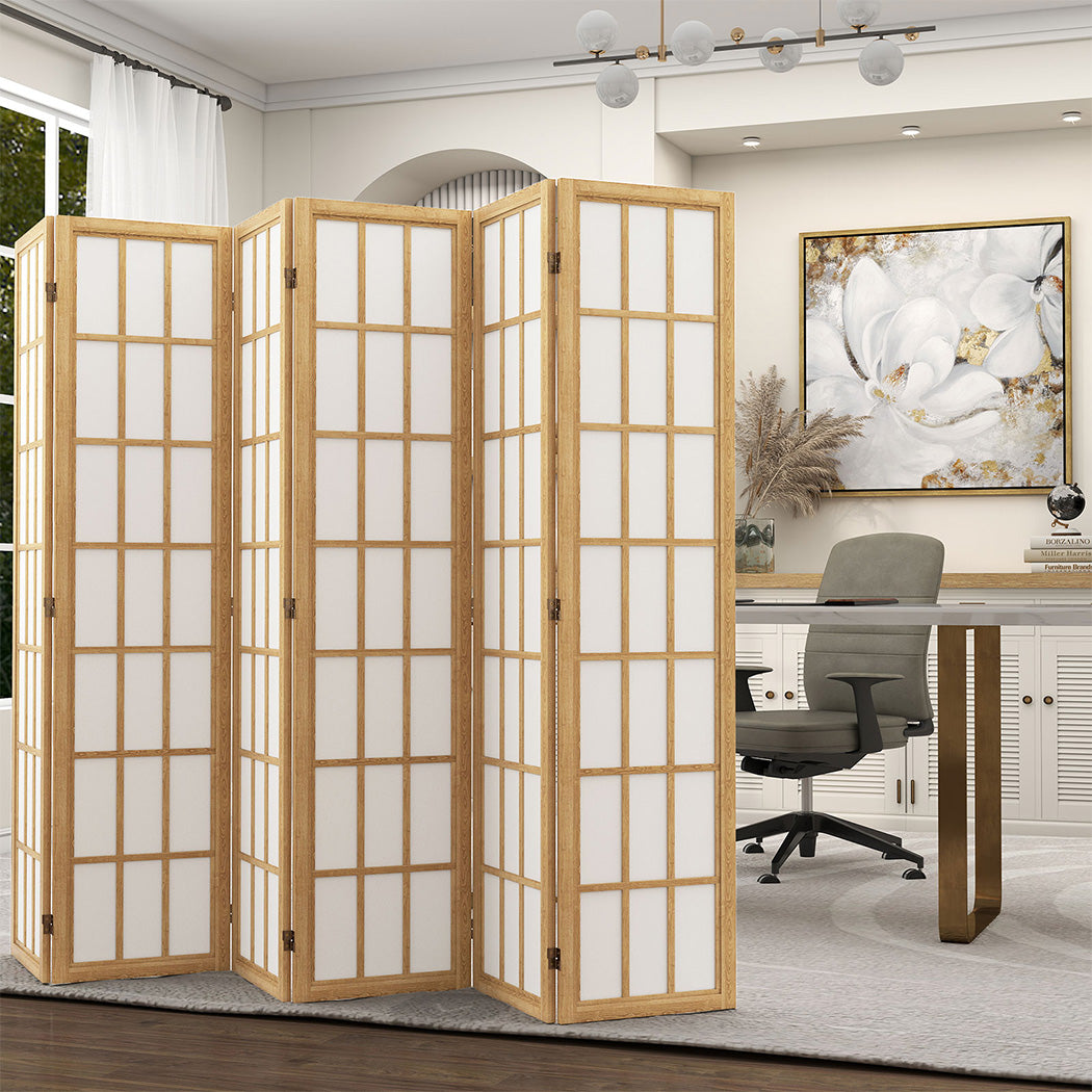 Levede 6 Panel Room Divider 170cm Freestanding Screen-1973193605787029510