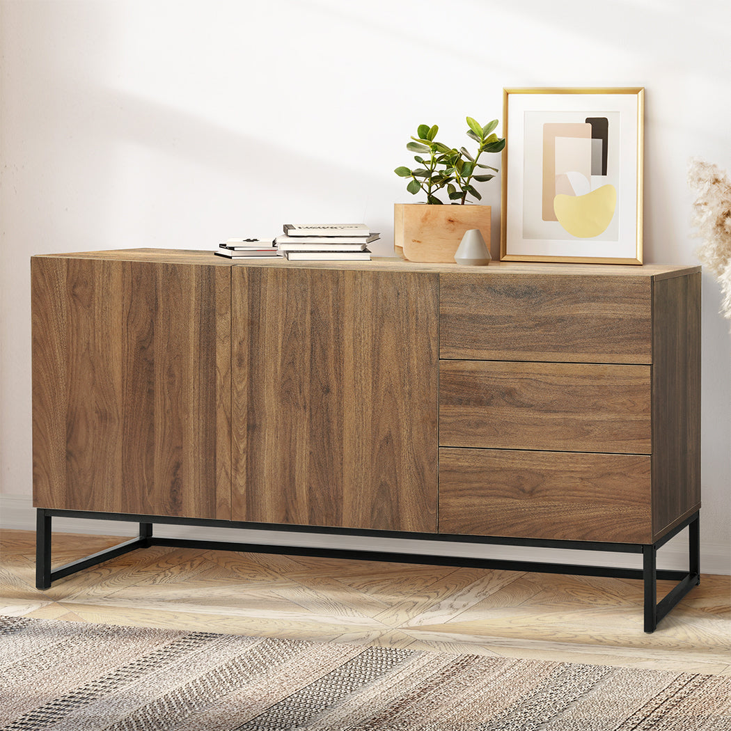 Levede Buffet Sideboard Storage Cabinet Walnut-1954802987746594822