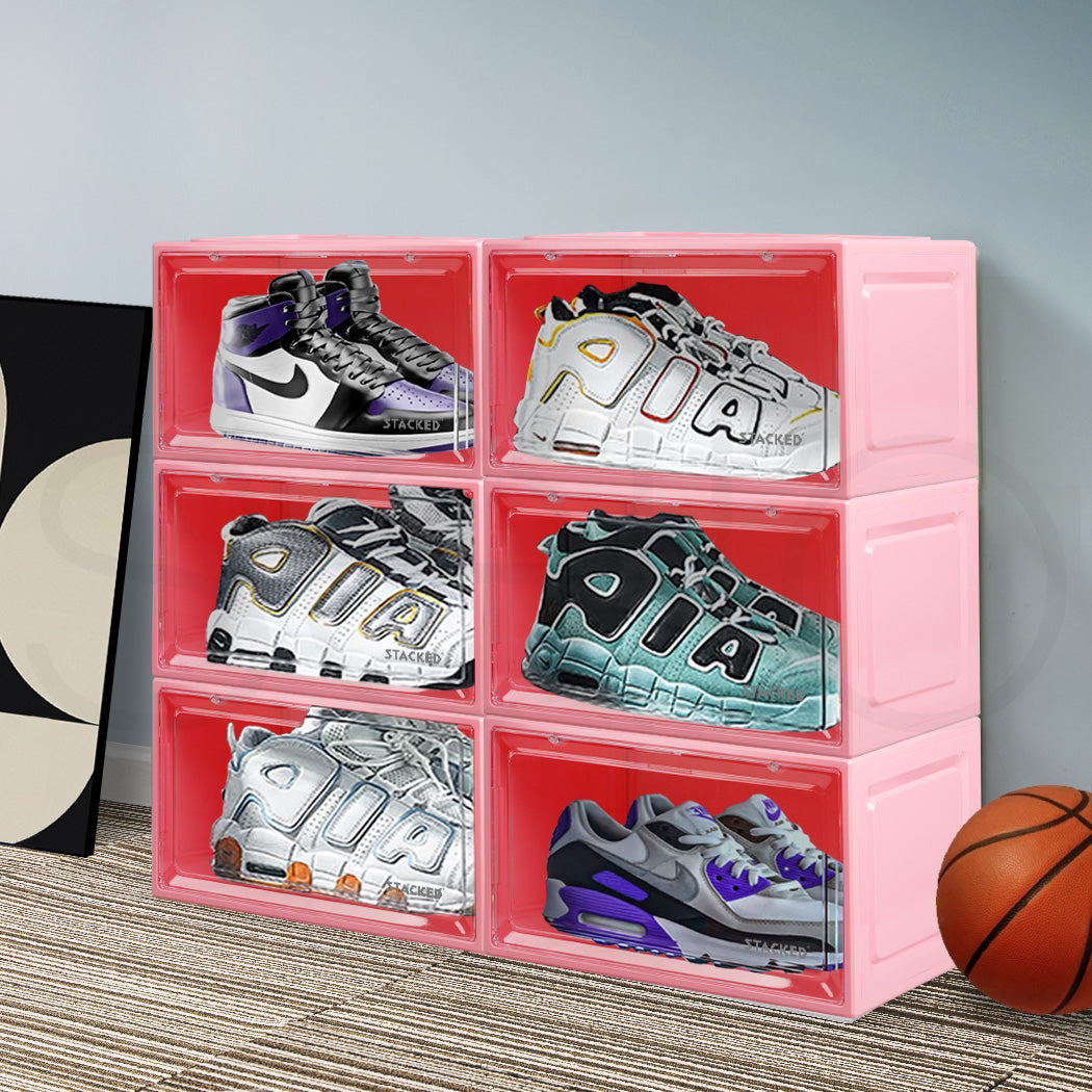 Stacked Sneaker Display Case 6x Shoe Pink-1954802602449440774