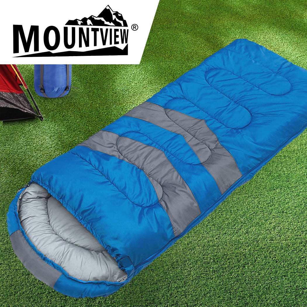 Mountview Single Sleeping Bag Bags Outdoor Blue-1954802651426328582