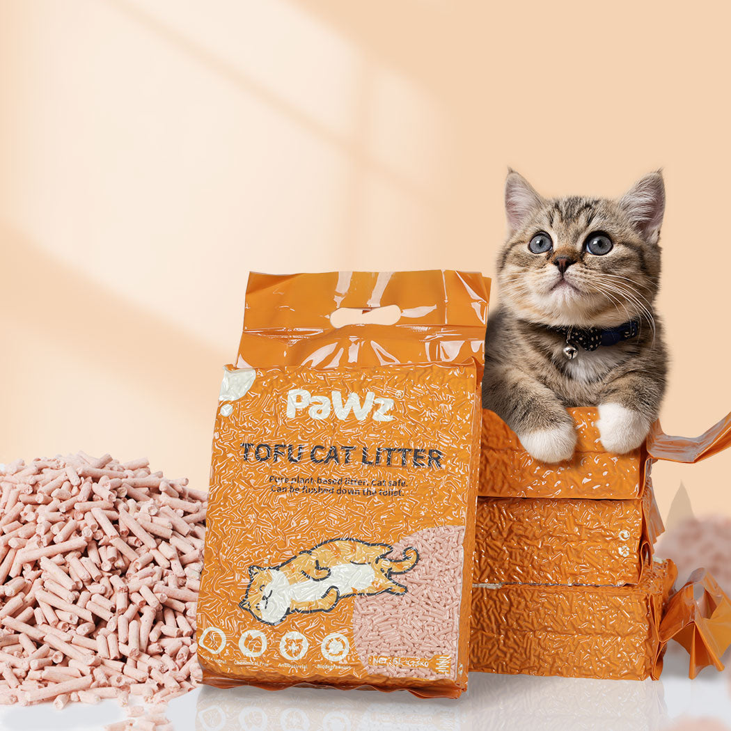 PaWz 2.5kg Tofu Cat Litter Clumping Peach x1-1954802394323881991