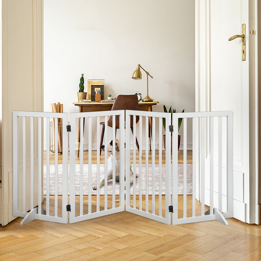 PaWz Wooden Pet Gate Dog Fence Safety White 800x 3MM-1954802529401442310