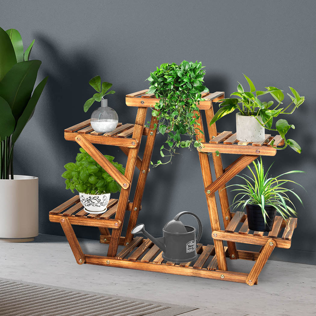 Levede 4-Tier Plant Stand Wood Wooden-1910112311566274566