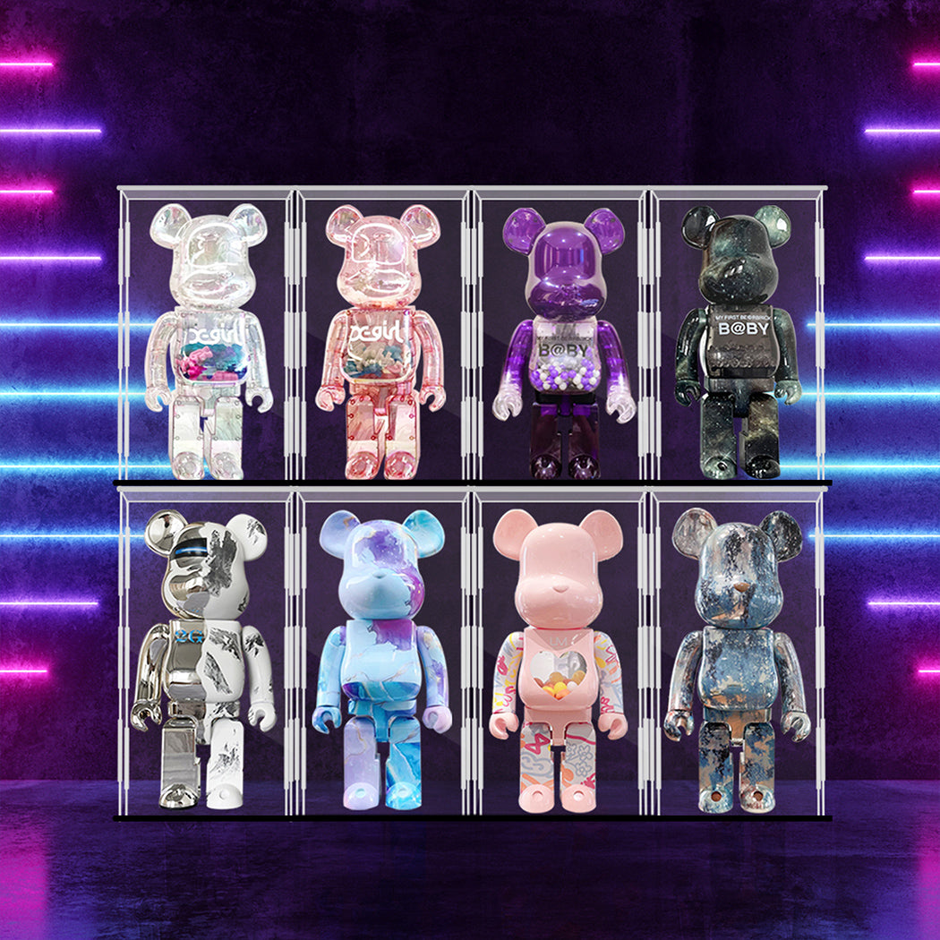 400%Bearbrick Display Case Pop Mart Black-1910113314298531846
