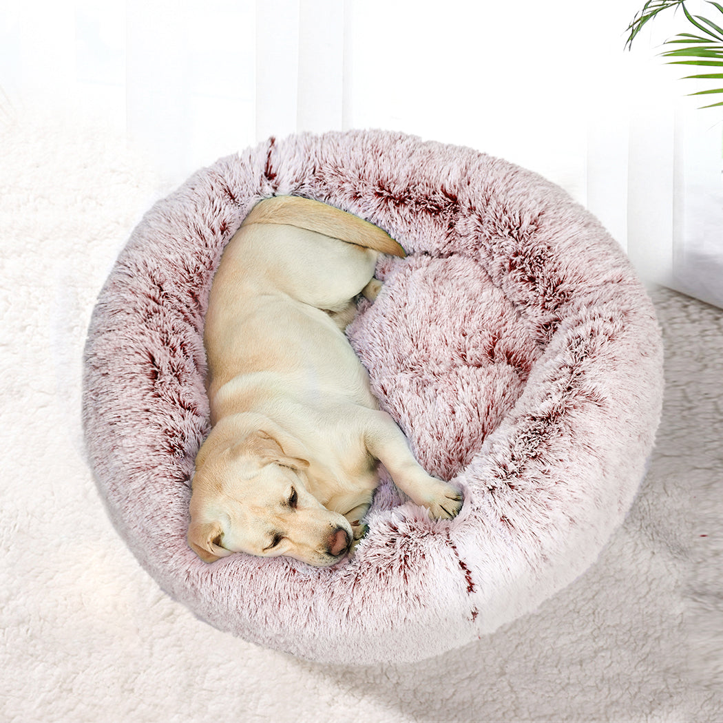 PaWz Pet Bed Cat Dog Donut Nest Calming XXL Pink XX-Large-1954802521981718534
