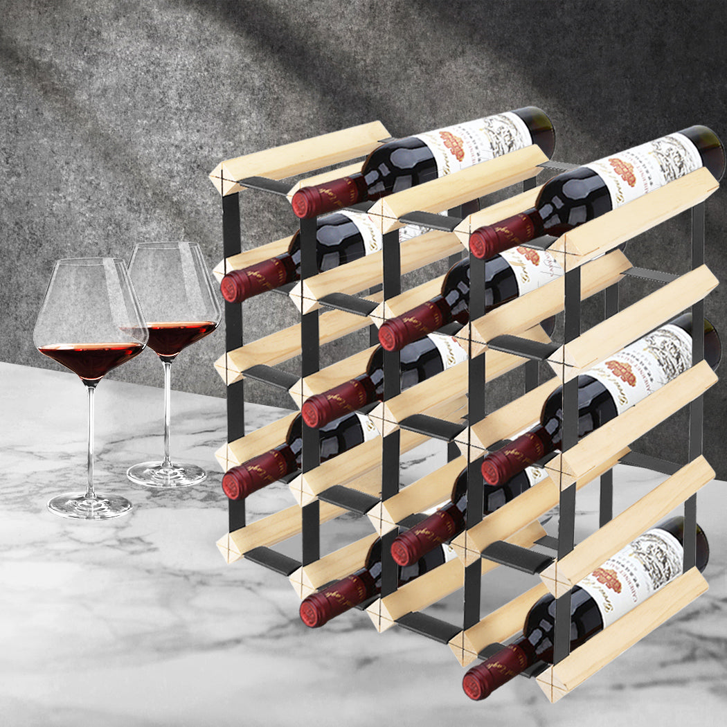 Levede Timber Wine Storage Rack Wooden 20 Bottle-1919892822094385158