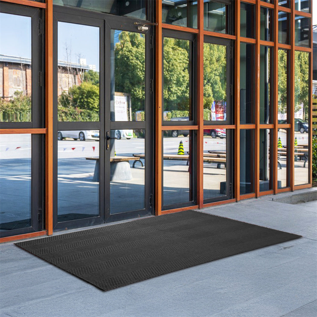 Marlow Extra Large Floor Rug Non Slip 90cm x 305cm Grey-1954802462921723910