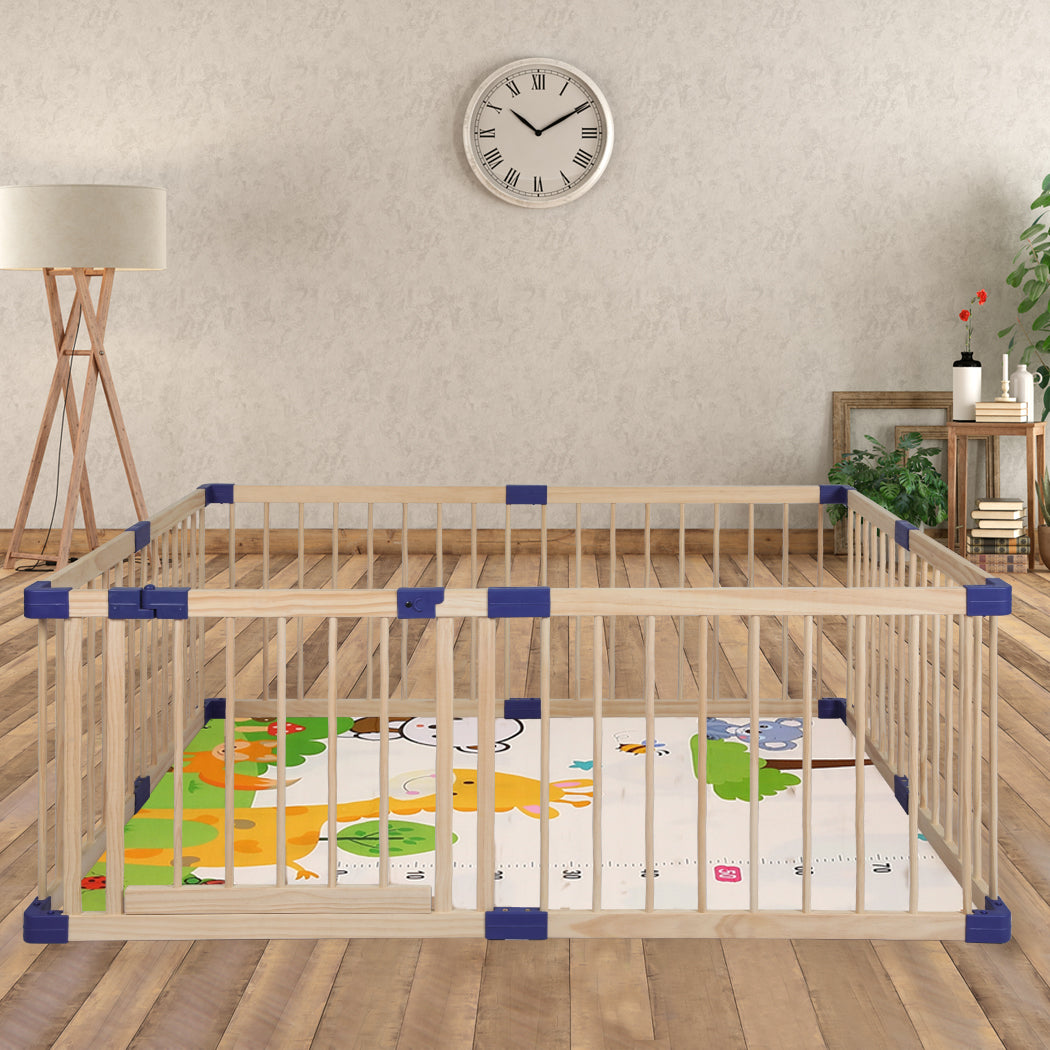 BoPeep Kids Playpen Wooden Baby Safety Large-1954802777876205574