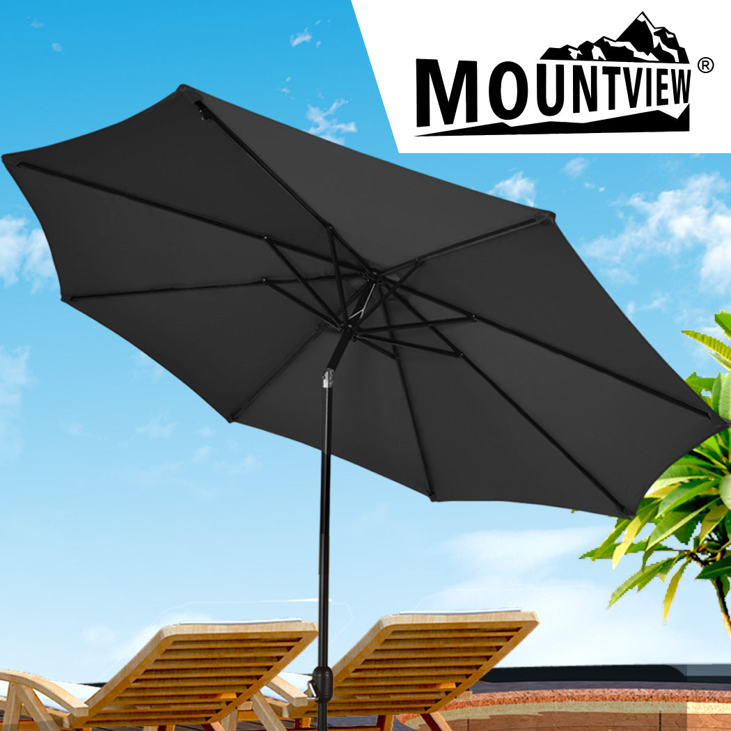 Mountview Outdoor Patio Aluminum Tiltable Charcoal-1919892853283229702