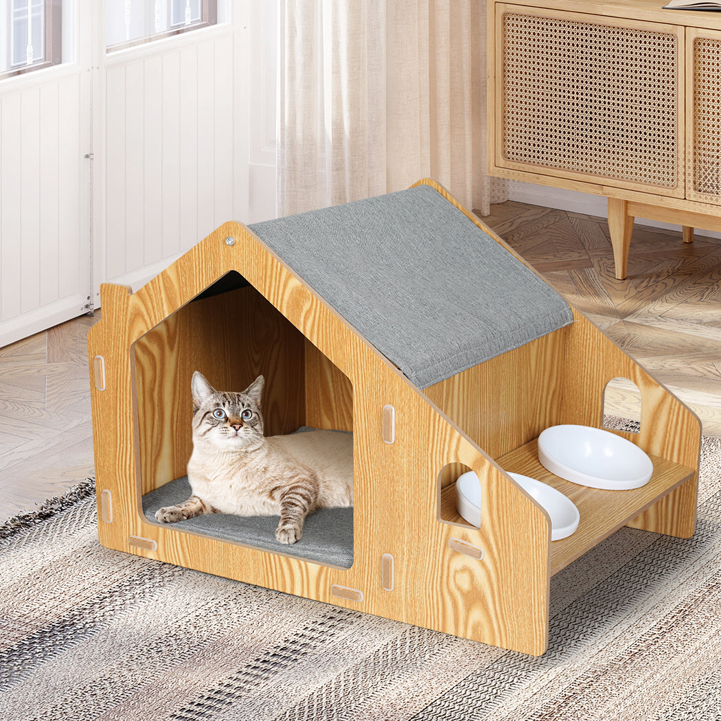 PaWz Wooden Pet House Cat Kennel Elevated-1919892827307905031