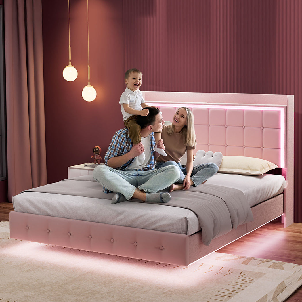 Levede Double Floating Bed Frame-1954802405669474310