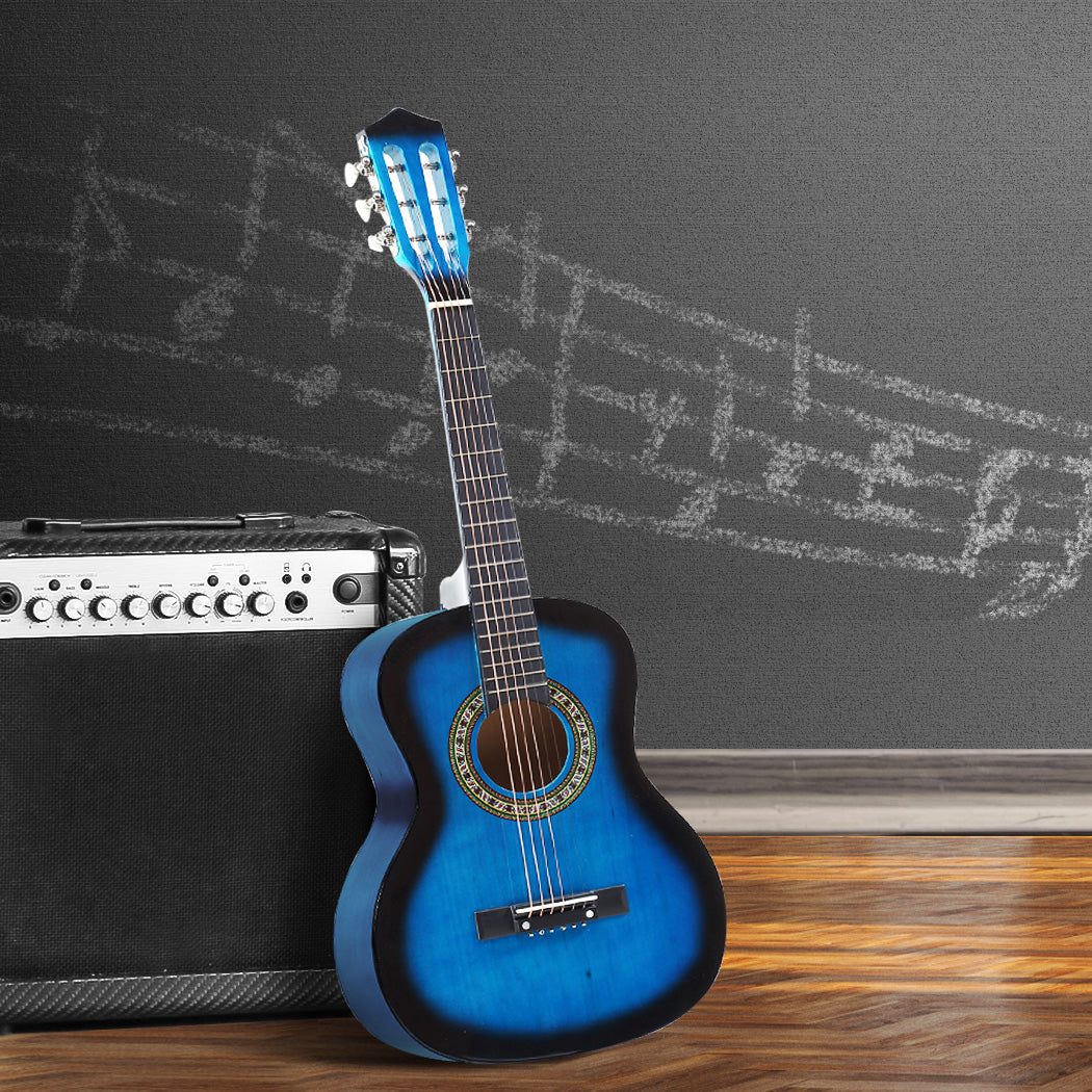 BoPeep 34 Inch Wooden Folk Acoustic Blue-1919892850233970694