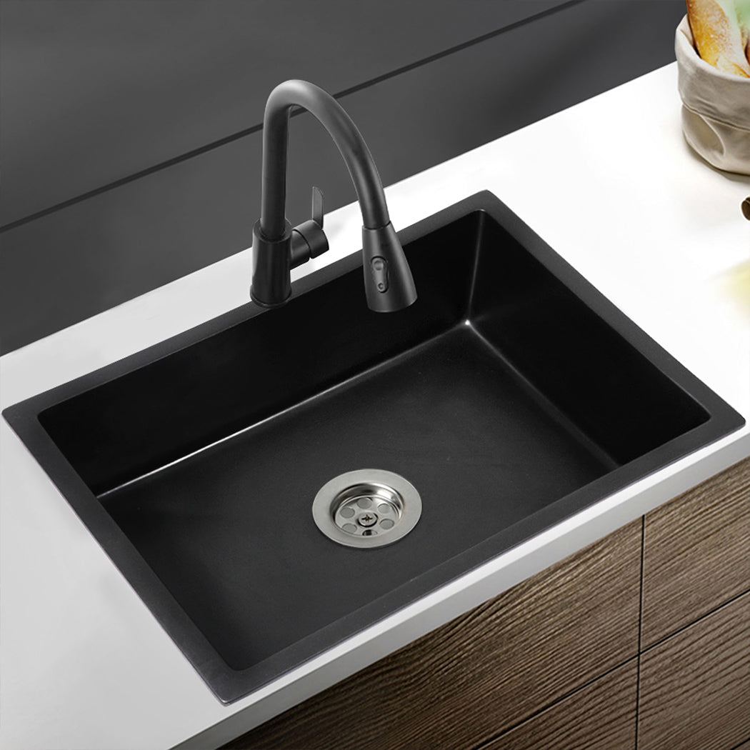 Granite Kitchen Sink Laundry Stone Sinks Black-1919892907637215238