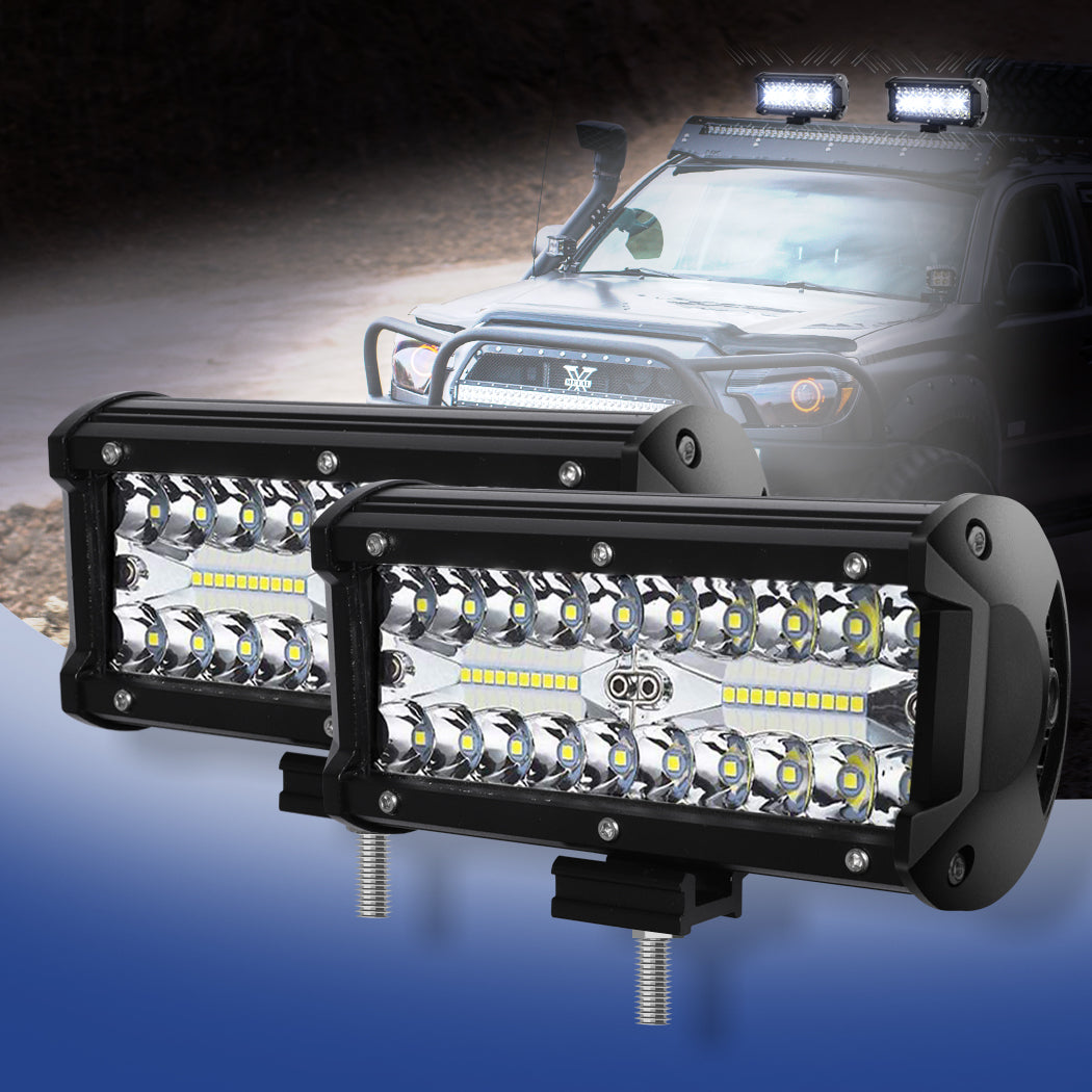 2x 6inch LED Light Bar Work Flood Spot 120W-1910112859258490886