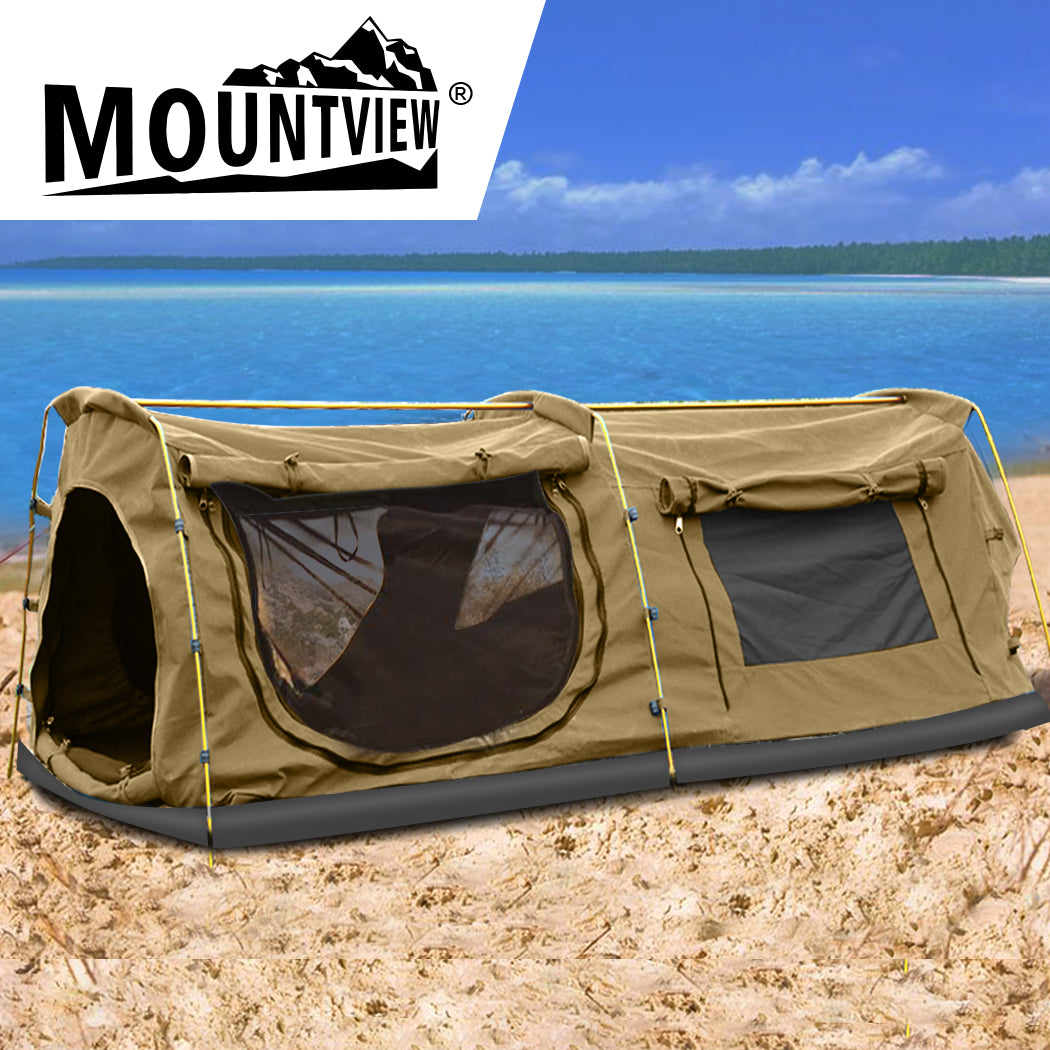 Mountview King Single Swag Camping Swags Khaki-1919892855749480454