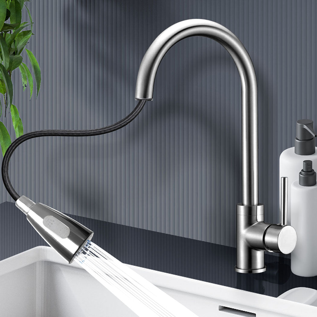 Kitchen Mixer Tap Sink Taps Faucet Extender Silver-1919892892197982214