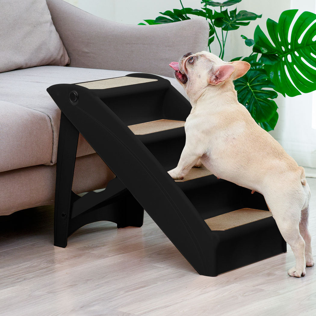 PaWz Pet Ramp Indoor Dog Steps Stair Black-1954802514431971334