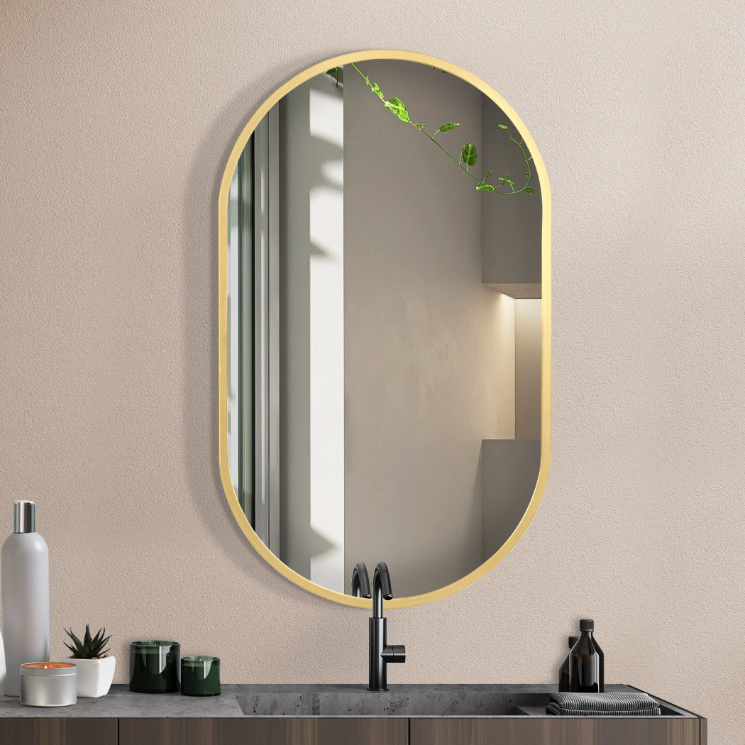Yezi Wall Mirror Bathroom Decor Vanity Gold-1954803006977478662