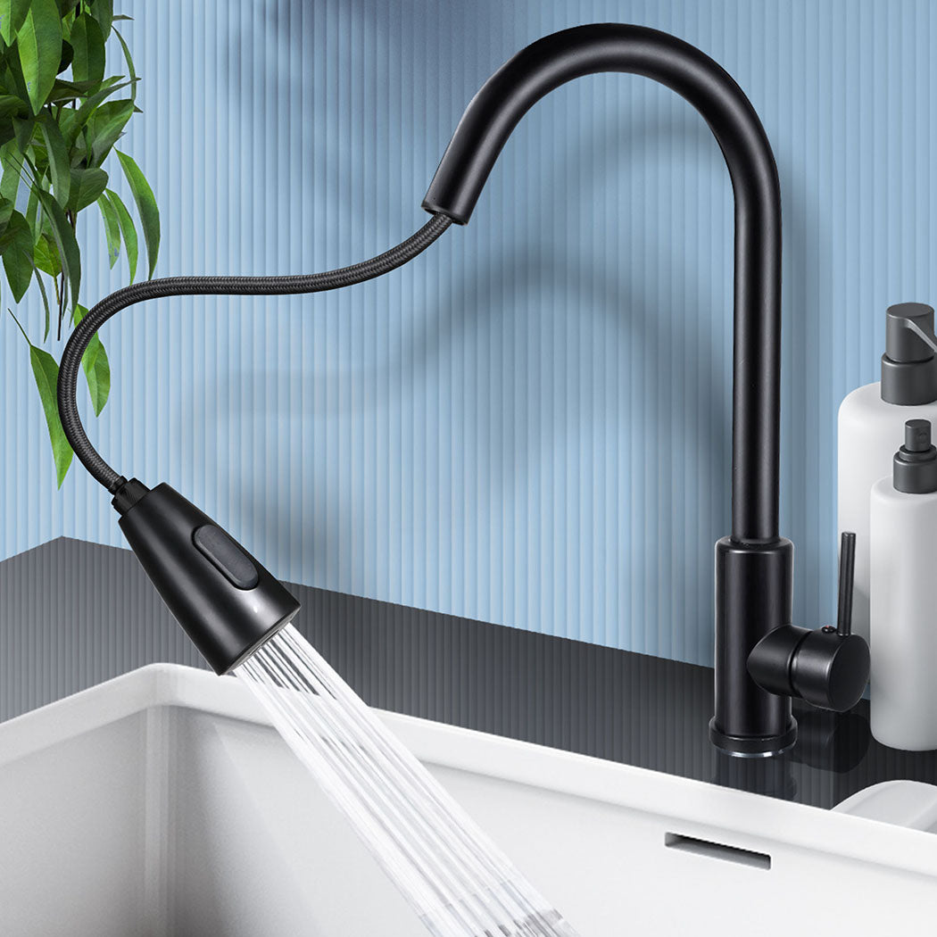 Kitchen Mixer Tap Sink Taps Faucet Extender Black-1919892892005044230