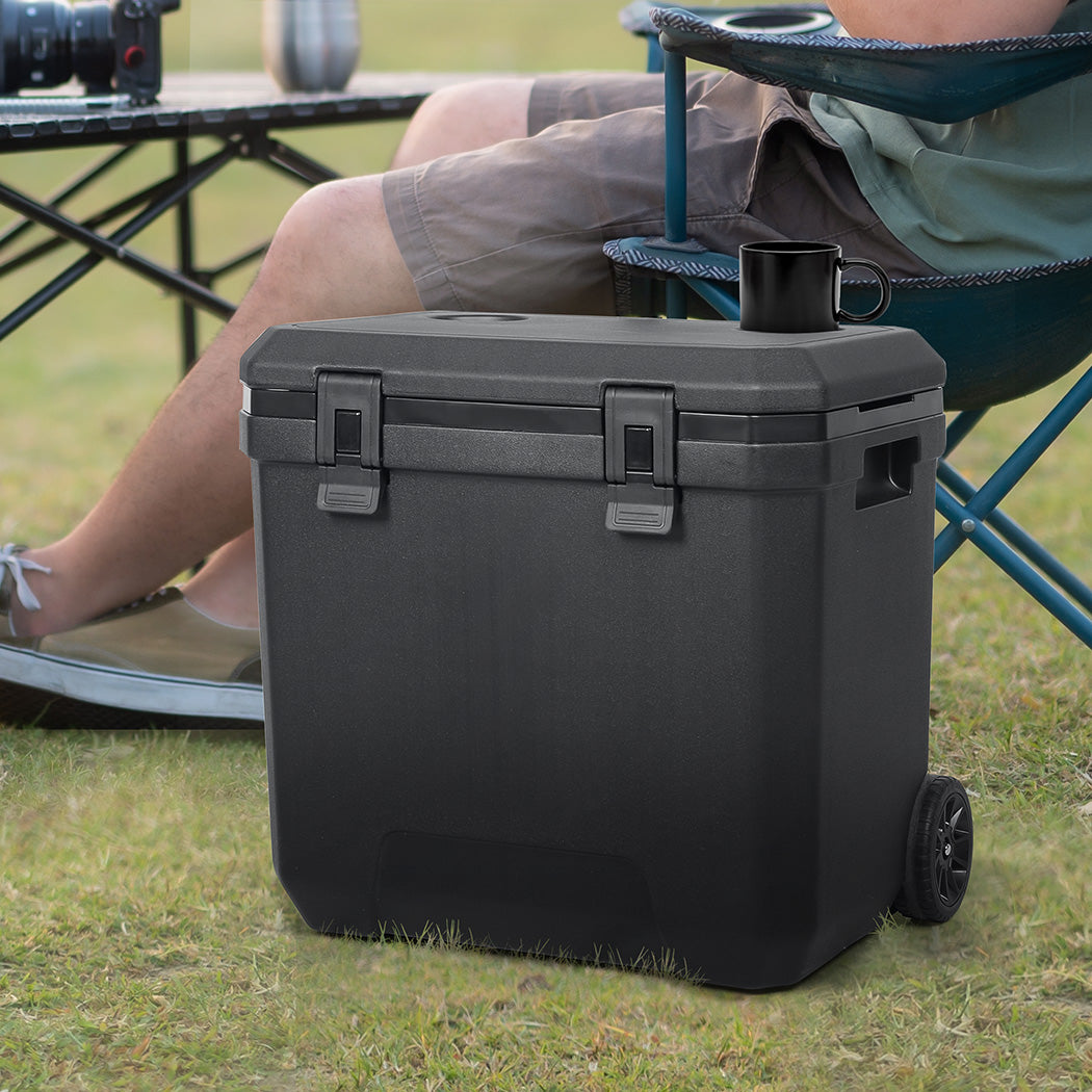 Mountview Cooler Ice Box 27L/43L Portable Chest Trolly For Camping BBQ Picnic-1963748908337336326