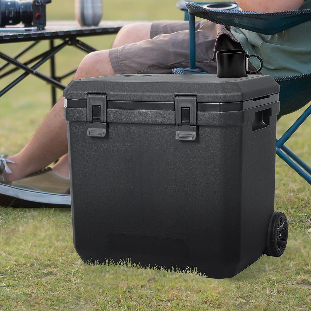 Mountview Cooler Ice Box 27L/43L Portable Chest Trolly For Camping BBQ Picnic-1910112213549584390