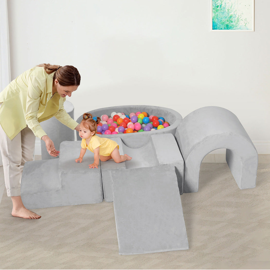 Bopeep Kids Foam Blocks Play Set Pit Climb Crawl Slide Soft Toddlers Toys Indoor-1954802414863388679