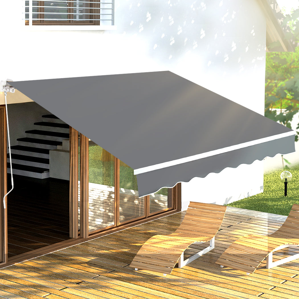 Mountview Folding Arm Awning Retractable Grey-1919892870811226118