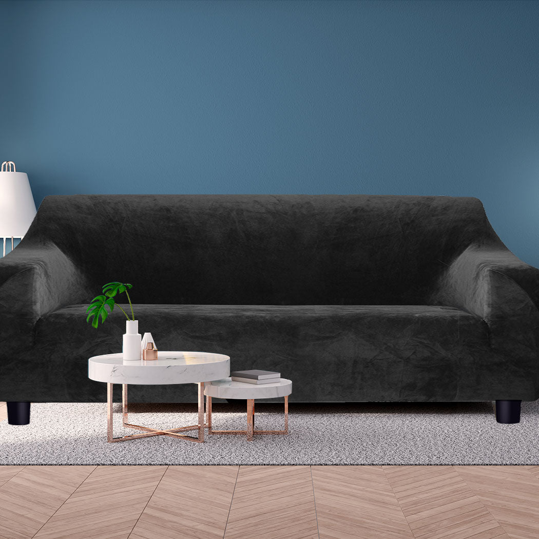 Marlow Sofa Covers 4 Seater High Stretch Black-1954802701128830982