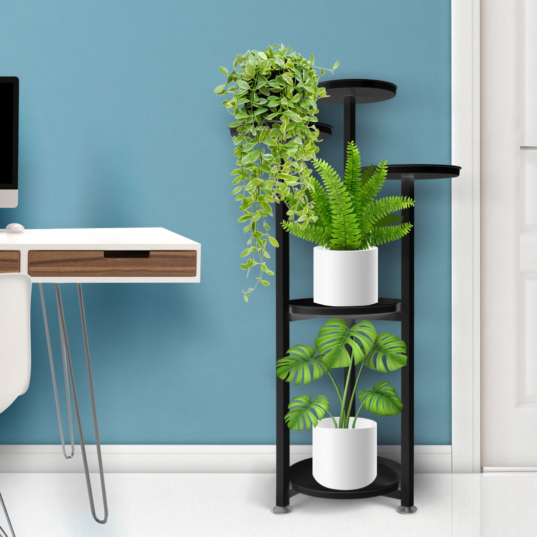 Levede Plant Stand Outdoor Indoor Flower Black Medium-1954802663359123462