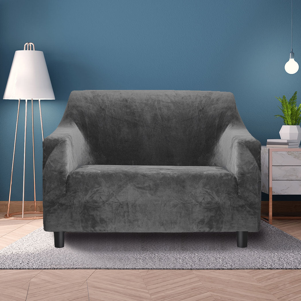 Marlow Sofa Covers 1 Seater High Stretch Grey-1910112339542282246