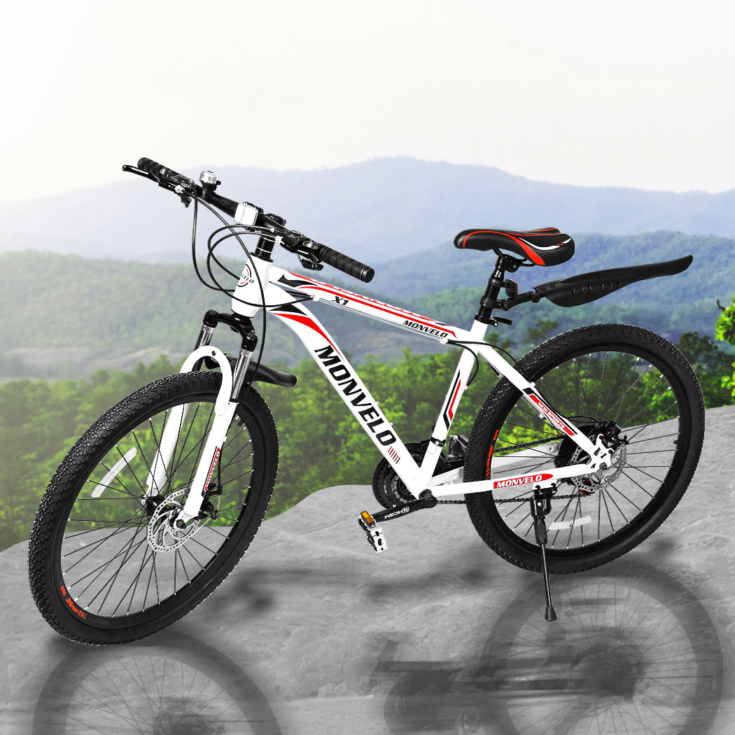 Monvelo 29'' Mountain Bicycle White Black,Red,White-1919892835172225031