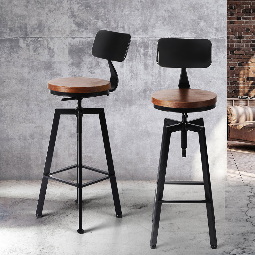 Levede 1x Industrial Bar Stools Kitchen-1954802948261416967