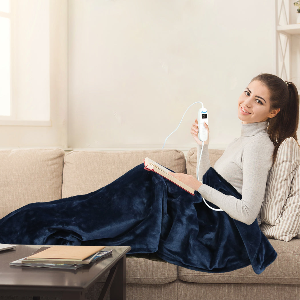 DreamZ Electric Throw Blanket Heated Timer Bedding Washable Warm Winter 160X130-1954802343618940935