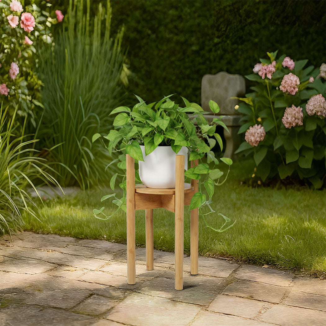 Levede Bamboo Adjustable Plant Stand Indoor Outdoor-1973193606709776391