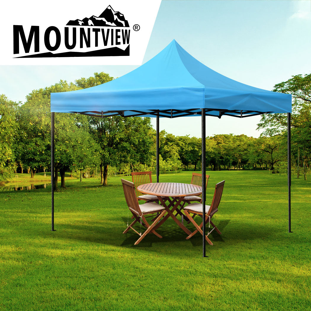 Mountview Gazebo Tent 3x3 Outdoor Marquee Black-1927582202879676423