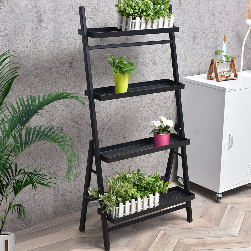 Levede 4-Tier Plant Stand Outdoor Indoor-1919892939803332614